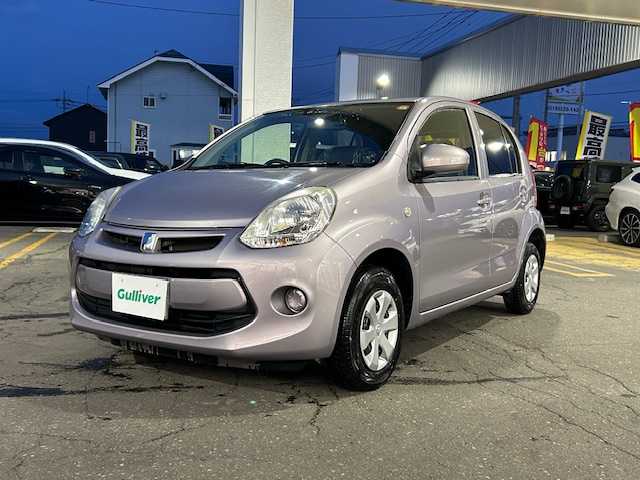 トヨタ パッソ X Lパッケージ 道東・釧路十勝 2015(平27)年 4.2万km グレイッシュパープルメタリックオパール 4WD/ワンオーナー/寒冷地仕様/社外CDオーディオ/横滑り防止装置/ヘッドライトレベライザー/電動格納ミラー/純正フロアマット/ドライブレコーダー/運転席シートリフター/スマートキー/スペアキー/ディーラー記録簿 H27-30/R2/4-7/取扱説明書/保証書/冬タイヤ積み込み/　　（155/65r14、5mm、2021年製）