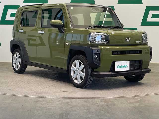 ダイハツ タフト G 鹿児島県 2022(令4)年 6.3万km フォレストカーキメタリック ナビ（AVIC-RZ503）/バックカメラ/ガラスルーフ/スマートアシスト/衝突警報機能/誤発進抑制機能/車線逸脱警報機能/レーンキープアシスト/電動パーキング/アイドリングストップ/オートライト/フォグランプ/前席シートヒーター/シートリフター/オートホールド/社外フロアマット/純正アルミホイール/禁煙車