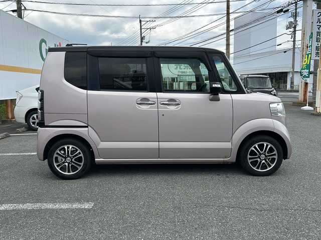 ホンダ Ｎ ＢＯＸ 2トーン G Lパッケージ 山口県 2014(平26)年 10.4万km チェリーシェルピンクメタリック ワンオーナー/純正ナビ/DVD/CD/SD/BT/ワンセグTV/バックカメラ/両側パワースライドドア/純正14インチアルミホイール/ステアリングスイッチ/ヘッドライトレベライザー/横滑り防止/スマートキー×２/純正フロアマット/純正ドアバイザー/ETC/電動格納ウインカードアミラー