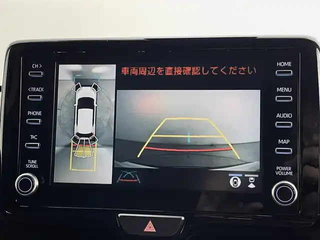 トヨタ ヤリスクロス ハイブリッド Z 道央・札幌 2021(令3)年 6.7万km ブラックマイカ/ホワイトパールクリスタルシャイン 2トーン ・4WD/・寒冷地仕様/・純正ナビゲーション/　Bt/USB/Miracast/フルセグ/・全方位カメラ/・ビルトインETC/・レーダークルーズコントロール/・LTA/・PCS/・BSM/・RCTA/・PKSB/・RSA/・カラーHUD/・LEDヘッドライト/・オートライト/・横滑り防止装置/・パーキングサポートブレーキ/・ヒルディセントコントロール/・ハーフレザーシート/・シートヒーター（D/N）/・パワーシート（D）/・ステアリングヒーター/・オートブレーキホールド/・パワーバックドア/・スマートキー/・プッシュスタート/・純正17インチAW/・社外前後ドラレコ（TZ-D205W）/・黒レザー調シートカバー/・保証書、取説（有）/・スペアキーｘ１