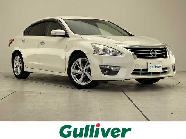 日産 ティアナ XV 愛知県 2015(平27)年 12.2万km ブリリアントホワイトパール 純正ナビ/全方位カメラ/クルーズコントロール/シートヒーター/エアシート/フルセグ/CD DVD/Bluetooth/パワーシート/コーナーセンサー/純正アルミホイール/LEDヘッドライト/ステアリングスイッチ/スマートキー/プッシュスタート