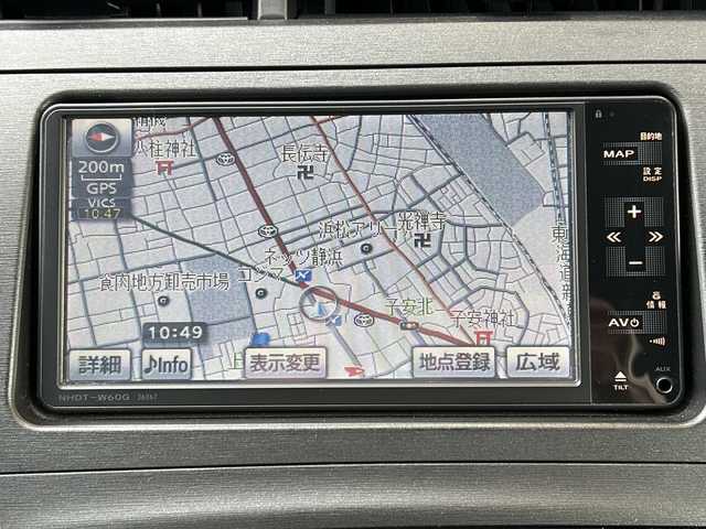 トヨタ プリウス S　LEDエディション 静岡県 2011(平23)年 13.2万km ホワイトパールクリスタルシャイン 純正HDDナビ/・CD/・DVD/・ワンセグＴＶ/・Bluetooth/・AUX/・AM/・FM/主要装備/・バックカメラ/・レーダー探知機/・ETC/・ドラレコ前後/・ステリモ/・スマートキー/・プッシュスタート/・LEDヘッドライト/・オートライト/・純正フロアマット/・カーテンエアバック/・オートエアコン