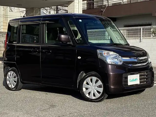 スズキ スペーシア G リミテッド 大阪府 2017(平29)年 7.3万km アーバンブラウンパールメタリック 純正メモリーナビ・フルセグTV・AUX・/　　　　　USB・Bluetooth/デュアルカメラブレーキサポート/左後パワースライドドア/スマートキー2個/全方位カメラ/ビルトインETC/電動格納ミラー/ステアリングスイッチ/アイドリングストップ/運転席シートヒーター/純正サイドドアバイザー