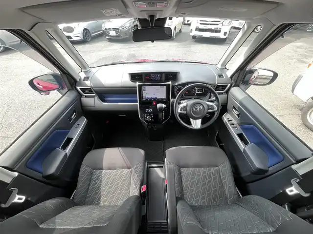 トヨタ ルーミー カスタムG 三重県 2019(令1)年 2.9万km ブラックマイカ/マゼンダベリーメタリック 純正９インチナビ/（Bluetooth/AM/FM/CD/DVD/地デジTV/SD）/ナビレディパッケージ/・バックカメラ/・ステアリングスイッチ（オーディオ）/ドライブレコーダー前後（社外）/ETC/両側パワースライドドア/コンフォートパッケージ/・シートヒーター（運転席/助手席）/・シートバックテーブル（運転席/助手席）/スマートアシスト3（衝突回避支援システム）/・衝突回避支援ブレーキ機能/・衝突警報機能/・車線逸脱警報機能/・誤発進抑制制御機能/・先行車発進お知らせ機能/・オートハイビーム/・コーナーセンサー/LEDヘッドランプ（オートライト）/電動オート格納ドアミラー/シートリフター（運転席）/シートアンダートレイ（助手席）/2トーンカラー/スマートキー/スペアキー