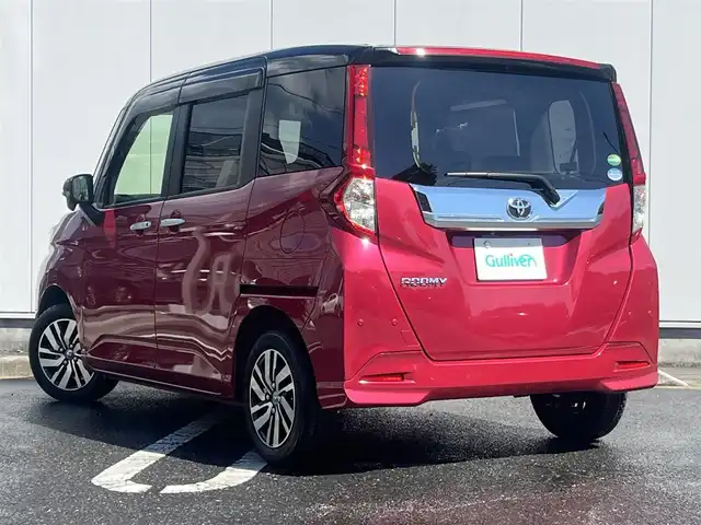 トヨタ ルーミー カスタムG 三重県 2019(令1)年 2.9万km ブラックマイカ/マゼンダベリーメタリック 純正９インチナビ/（Bluetooth/AM/FM/CD/DVD/地デジTV/SD）/ナビレディパッケージ/・バックカメラ/・ステアリングスイッチ（オーディオ）/ドライブレコーダー前後（社外）/ETC/両側パワースライドドア/コンフォートパッケージ/・シートヒーター（運転席/助手席）/・シートバックテーブル（運転席/助手席）/スマートアシスト3（衝突回避支援システム）/・衝突回避支援ブレーキ機能/・衝突警報機能/・車線逸脱警報機能/・誤発進抑制制御機能/・先行車発進お知らせ機能/・オートハイビーム/・コーナーセンサー/LEDヘッドランプ（オートライト）/電動オート格納ドアミラー/シートリフター（運転席）/シートアンダートレイ（助手席）/2トーンカラー/スマートキー/スペアキー