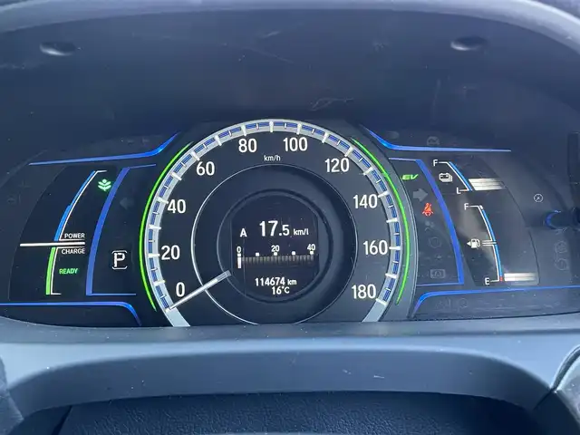 ホンダ アコード ハイブリッド EX 島根県 2014(平26)年 11.5万km ホワイトオーキッドパール 登録時走行距離114674km/純正ナビ(Bluetooth・AM・FM・CD)/フルセグTV/バックカメラ/ETC/電動リアサンシェード/前席パワーシート/社外フロアマット/純正17インチAW/アイドリングストップ/レーダークルーズコントロール/前後コーナーセンサー/レーンキープアシスト/衝突被害軽減ブレーキ/横滑り防止装置/オートライト/LEDヘッドライト/プッシュスタート/取扱説明書