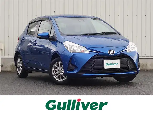 トヨタ ヴィッツ F 山形県 2017(平29)年 8.9万km コバルトブルーメタリック 衝突被害軽減システム/ワンオーナー/SDナビ/　　【CD ワンセグ USB Radio】/14インチアルミホイール/電動格納ウィンカーミラー/純正フロアマット/ドアバイザ―/エアコン/スマートキー/ETC