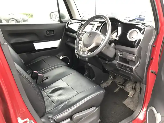 スズキ ハスラー X 鳥取県 2014(平26)年 7.8万km フェニックスレッドパール/ブルーイッシュブラックパール ４・W・D/純正ナビ/ワンセグ/BT/USB/バックカメラ/レーダーブレーキサポート/運転席シートヒーター/キセノンヘットライト/LEDポジションリング/フォグライト/レザー調シートカバー/純正15インチアルミホイール/プッシュエンジンスタート/アイドリングストップ/スペアキー/フロアマット/ドアバイザー