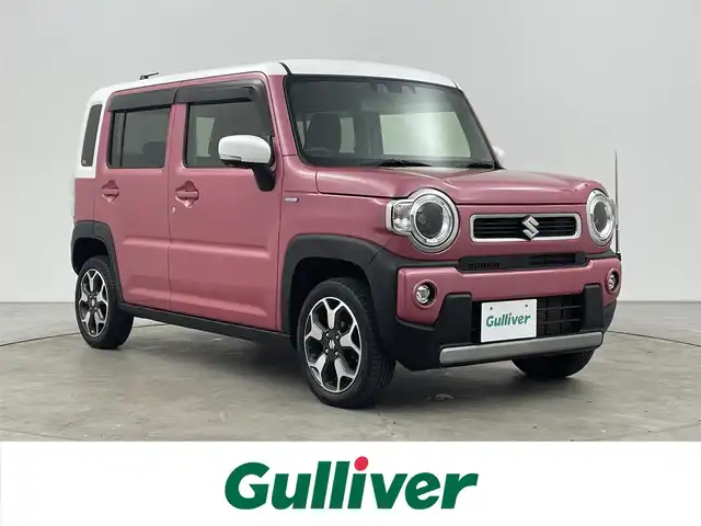 スズキ ハスラー HYBRID X 大分県 2020(令2)年 3.9万km チアフルピンクメタリック/ホワイト2トーンルーフ 純正SDナビ（KXM-E504W）/バックカメラ/スズキセーフティーサポート/・衝突被害軽減ブレーキ/・誤発進抑制機能/・車線逸脱警報機能/・ふらつき警報機能/・先行車発進お知らせ機能/・オートマチックハイビーム/・レーダークルーズコントロール/シートヒーター（D＋N席）/コーナーセンサー/LEDヘッドライト/ビルトインETC/ドライブレコーダー/純正フロアマット/純正アルミホイル15インチ