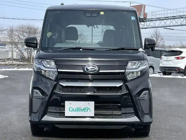 ダイハツ タント カスタム L 道央・札幌 2019(令1)年 4.2万km ブラックマイカメタリック ４WD/スマートアシスト/社外オーディオ/AM/FM/CD/USB/AUX/BT/衝突被害軽減ブレーキ/横滑り防止装置/レーンキープアシスト/コーナーセンサー/アイドリングストップ/PWRMODE/両側スライドドア/前席シートヒーター/ステアリングリモコン/プッシュスタート/LEDヘッドライト/オートライト/オートハイビーム/電動格納ミラー/ウィンカーミラー/社外AW付夏タイヤ積込/155/65/R14/2024年/山2mm