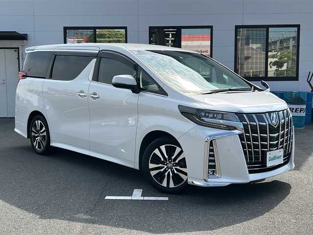 トヨタ アルファード S Cパッケージ 山口県 2020(令2)年 7.7万km ホワイトパールクリスタルシャイン 純正メモリナビ/・フルセグテレビ/・CD/DVD再生/・Bluetooth機能/・AM/FMラジオ/・USB入力端子/バックカメラ/両側パワースライドドア/レーダークルーズコントロール/純正12インチフリップダウンモニター/ビルトインETC/後方ドライブレコーダー【DC-DR652】/電動リアゲート/デジタルインナーミラー/シートヒーター【D＋N席】/エアーシート【D＋N席】/シートメモリー/ステアリングヒーター/ステアリングスイッチ/ステアリングホールド/スマートキー×２/プッシュスタ－ト/LEDフォグライト/Toyota Safty Sense/・プリクラッシュセーフティ/・レーンキープアシスト/オートマチックハイビーム/先行車発進告知機能/盗難防止装置