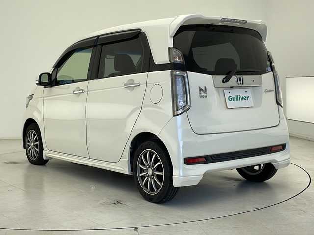 ホンダ Ｎ ＷＧＮ カスタム G ターボパッケージ 千葉県 2015(平27)年 6.9万km プレミアムホワイトパール 衝突軽減ブレーキ/クルーズコントロール/純正メモリナビ/（ワンセグ/Bluetooth/CD/DVD/FM/AM）/バックカメラ/ETC/ハーフレザーシート/スマートキー/LEDヘッドライト/フォグライト/電動格納ミラー/純正フロアマット/純正サイドバイザー/W＋サイド＋カーテンエアバッグ/純正14インチアルミホイール