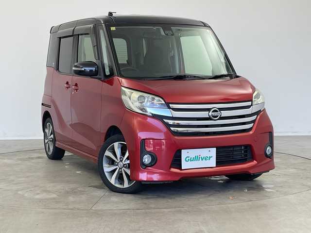 日産 デイズ ルークス ハイウェイスターターボ 新潟県 2016(平28)年 7.3万km スパークリングレッド/ブラック ディスプレイオーディオ/衝突被害軽減ブレーキ/全方位モニター/両側パワースライドドア/ドライブレコーダー【HDR-102】/ETC/アイドリングストップ/横滑り防止装置/オートライト/レザーステアリング/ステアリングスイッチ