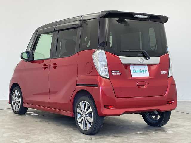 日産 デイズ ルークス ハイウェイスターターボ 新潟県 2016(平28)年 7.3万km スパークリングレッド/ブラック ディスプレイオーディオ/衝突被害軽減ブレーキ/全方位モニター/両側パワースライドドア/ドライブレコーダー【HDR-102】/ETC/アイドリングストップ/横滑り防止装置/オートライト/レザーステアリング/ステアリングスイッチ