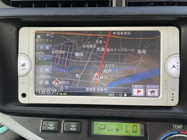 トヨタ アクア S 福島県 2012(平24)年 14万km ブラックマイカ ・純正メモリーナビ/・CD/SD/BT/ワンセグTV/・バックカメラ/・オートライト/・プッシュスタート/・フロアマット/・ETC