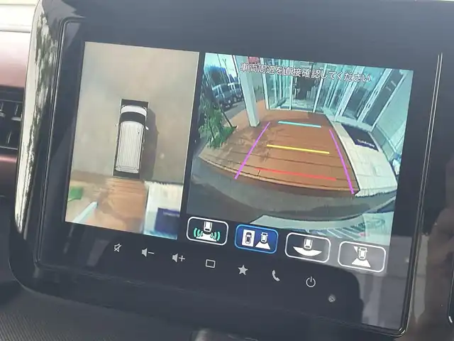 スズキ スペーシア カスタム HYBRID XS 道央・札幌 2024(令6)年 1.3万km スチールシルバーメタリック/ブルーイッシュブラックパール ・４WD/・ワンオーナー/・衝突軽減ブレーキ/・純正ナビ/　CD＆DVD＆BT＆TV/・全方位カメラ/・バックカメラ/・両側パワースライドドア/・コーナーセンサー/・レーンキープアシスト/・レーダークルーズコントロール/・ヘッドアップディスプレイ/・シートヒーター/・ハーフレザーシート/・オートエアコン/・オートライト/・ミラーヒーラー/・ステアリングヒーター/・アイドリングストップ/・ステアリングスイッチ/・ビルトインETC/・プッシュスタート/・スマートキー/・前方ドライブレコーダー/・純正フロアマット/・ドアバイザー/・ウィンカーミラー/・フォグライト
