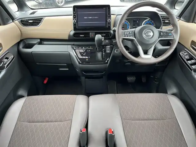 日産 ルークス HWS Gターボ プロパイロットED 奈良県 2020(令2)年 0.7万km ホワイトパール ターボ/純正ナビ(フルセグTV/CD/DVD/AM・FM/BT/AUX)地図SD欠品のためナビ動作未確認/アラウンドビューモニター/ETC/前方ドラレコ/両側パワースライドドア/プロパイロット/クルーズコントロール/エマージェンシーブレーキ/リアサーキュレーター/リアサンシェード/アイドリングストップ/ハーフレザー/LEDヘッドライト/純正15インチアルミホイール/純正フロアマット/スペアキー/保証書/取扱説明書