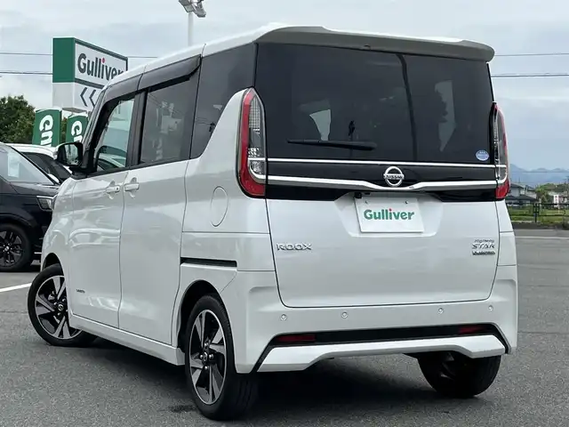日産 ルークス HWS Gターボ プロパイロットED 奈良県 2020(令2)年 0.7万km ホワイトパール ターボ/純正ナビ(フルセグTV/CD/DVD/AM・FM/BT/AUX)地図SD欠品のためナビ動作未確認/アラウンドビューモニター/ETC/前方ドラレコ/両側パワースライドドア/プロパイロット/クルーズコントロール/エマージェンシーブレーキ/リアサーキュレーター/リアサンシェード/アイドリングストップ/ハーフレザー/LEDヘッドライト/純正15インチアルミホイール/純正フロアマット/スペアキー/保証書/取扱説明書