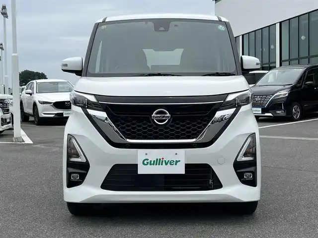 日産 ルークス HWS Gターボ プロパイロットED 奈良県 2020(令2)年 0.7万km ホワイトパール ターボ/純正ナビ(フルセグTV/CD/DVD/AM・FM/BT/AUX)地図SD欠品のためナビ動作未確認/アラウンドビューモニター/ETC/前方ドラレコ/両側パワースライドドア/プロパイロット/クルーズコントロール/エマージェンシーブレーキ/リアサーキュレーター/リアサンシェード/アイドリングストップ/ハーフレザー/LEDヘッドライト/純正15インチアルミホイール/純正フロアマット/スペアキー/保証書/取扱説明書