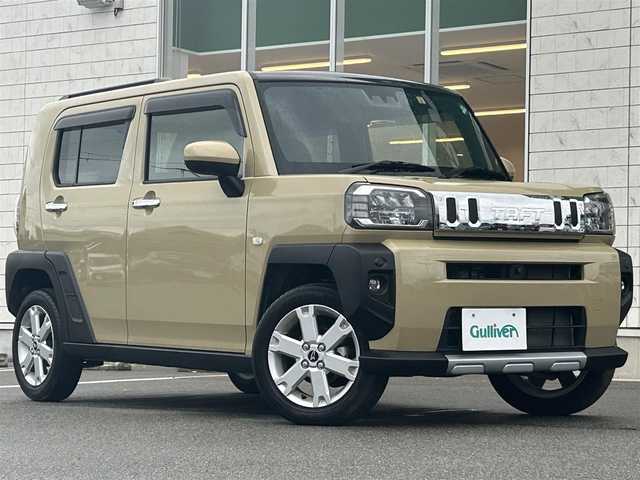 ダイハツ タフト G クロムベンチャー 兵庫県 2022(令4)年 1.5万km サンドベージュメタリック 純正9インチナビ/BTオーディオ/フルセグTV/シートヒーター/オートホールド/パノラマルーフ/スペアキー/ドライブレコーダー/全方位カメラ/LEDオートライト/USB端子/オートパーキング/アイドリングストップ