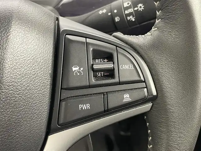 スズキ スペーシア カスタム HYBRID XS 大阪府 2023(令5)年 1.6万km ブルーイッシュブラックパール3 社外メモリナビ/　CD/DVD/BT/TV/LEDヘッドライト/ハーフレザーシート/シートヒーター/純正15インチアルミホイール/ヘッドアップディスプレイ/スマートキー/プッシュボタン/ETC/アイドリングストップ/ウィンカーミラー