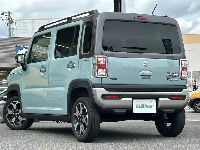 スズキ ハスラー Jスタイル ターボ 奈良県 2022(令4)年 3.8万km オフブルーメタリック/ガンメタリック2トーンルーフ 1オーナー/純正ディーラーナビ(PVH-9300DVSZS)/BT/CD/DVD/iPod//ルーフレール/衝突軽減システム/コーナーセンサー/レーンキープアシスト/横滑り防止装置/フルフラットシート/バックカメラ/ETC/シートヒーター/パドルシフト/フロントサンシェード付/オートLEDライト/保証書・取説・スペアキー付