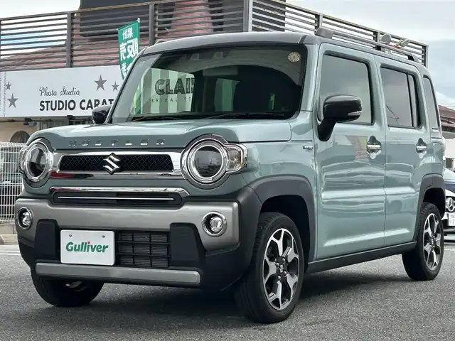 スズキ ハスラー Jスタイル ターボ 奈良県 2022(令4)年 3.8万km オフブルーメタリック/ガンメタリック2トーンルーフ 1オーナー/純正ディーラーナビ(PVH-9300DVSZS)/BT/CD/DVD/iPod//ルーフレール/衝突軽減システム/コーナーセンサー/レーンキープアシスト/横滑り防止装置/フルフラットシート/バックカメラ/ETC/シートヒーター/パドルシフト/フロントサンシェード付/オートLEDライト/保証書・取説・スペアキー付