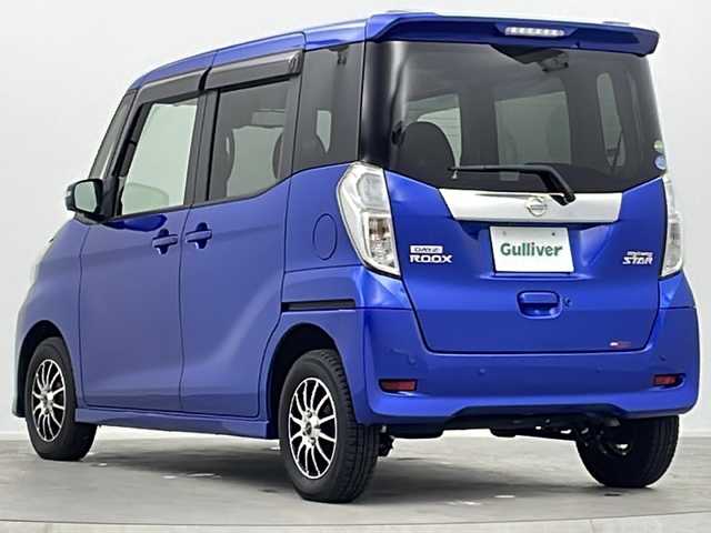 日産 デイズ ルークス ハイウェイスター Gターボ 大阪府 2018(平30)年 5.1万km オーシャンブルーP 純正7型ナビ/(フルセグTV/CD/DVD/AUX)/全方位カメラ/前方ドライブレコーダー/ETC/衝突軽減ブレーキ/横滑り防止装置/盗難防止装置/オートライト/オートマチックハイビーム/コーナーセンサー/アイドリングストップ/レーンキープアシスト/両側パワースライドドア/純正フロアマット/ターボ/スマートキー/地図カードなし