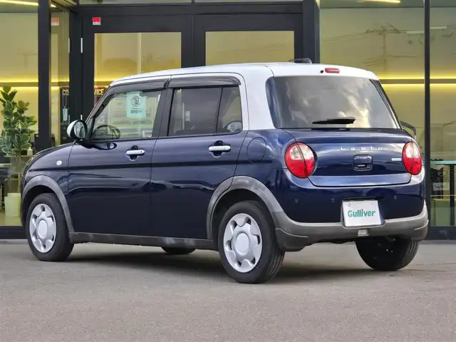 スズキ ラパン モード 東京都 2019(令1)年 6.7万km ノクターンブルーパール/ホワイト 2トーンルーフ 純正8インチナビ/フルセグ/全方位モニター/ビルトインETC/ドライブレコーダー/シートヒーター/衝突軽減ブレーキ/レーンキープアシスト/コーナーセンサー/アイドリングストップ/スマートキー/オートライト