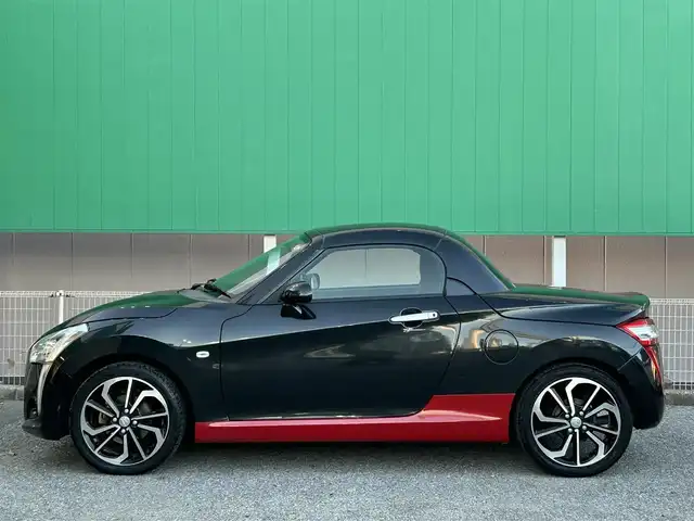 ダイハツ コペン ローブ 千葉県 2018(平30)年 2.7万km ブラックマイカメタリック/マタドールレッドパール 社外メモリナビ（MDV-D706BTW）/　（BT/DVD/CD/AM/FM)/フルセグ/ETC/LEDライト/前席シートヒーター/横滑り防止/フロアマット/スマートキー/取扱説明書/保証書