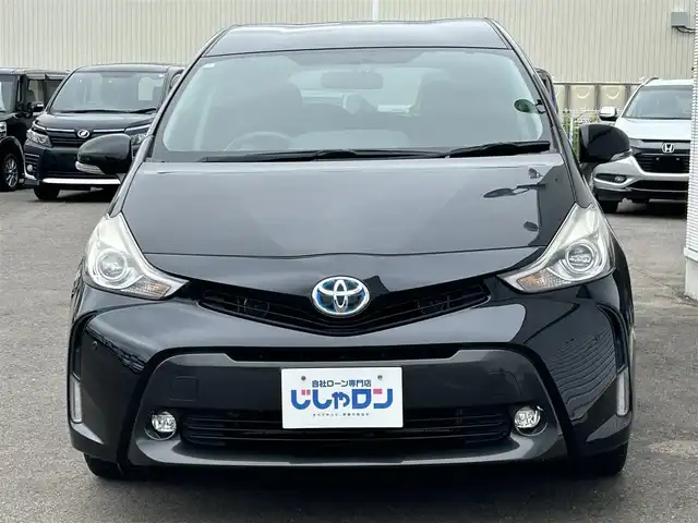トヨタ プリウス α S 福島県 2015(平27)年 9.9万km アティチュードブラックマイカ (株)IDOMが運営する【じしゃロン福島店】の自社ローン対象車両になります。こちらは現金ご利用時の価格です。自社ローンご希望の方は別途その旨お申付け下さい。/純正ナビ/フルセグテレビ/ステアリングリモコン/ドアバイザー/ETC/コーナーセンサー/プッシュスタート/バックカメラ/運転モード切替/カーテンエアバッグ/純正ホイールカバー/社外AW積込