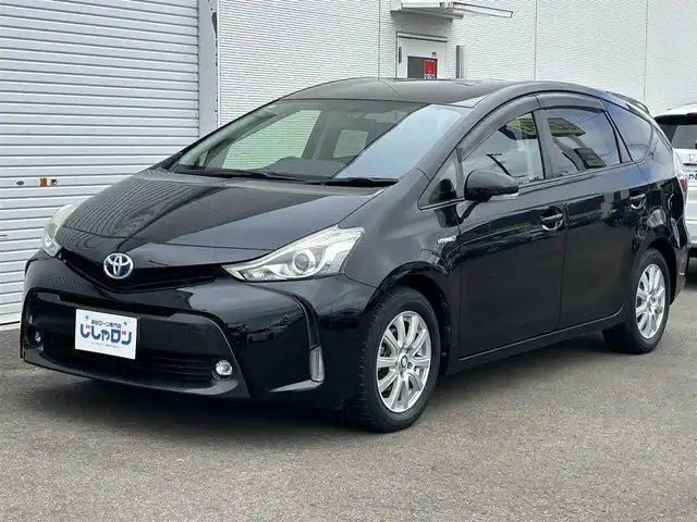トヨタ プリウス α S 福島県 2015(平27)年 9.9万km アティチュードブラックマイカ (株)IDOMが運営する【じしゃロン福島店】の自社ローン対象車両になります。こちらは現金ご利用時の価格です。自社ローンご希望の方は別途その旨お申付け下さい。/純正ナビ/フルセグテレビ/ステアリングリモコン/ドアバイザー/ETC/コーナーセンサー/プッシュスタート/バックカメラ/運転モード切替/カーテンエアバッグ/純正ホイールカバー/社外AW積込