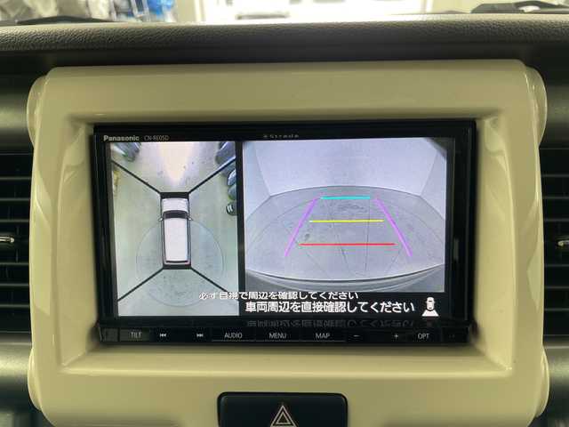 スズキ ハスラー F リミテッド Ⅱ 道央・札幌 2018(平30)年 4.6万km ブルーイッシュブラックパール/シルバー2トーン ・４ＷＤ　/・デュアルカメラブレーキサポート/・衝突被害軽減ブレーキ/・社外ナビ/・BT/CD/DVD/USB/SD/フルセグTV）/・全方位カメラ　/・前席シートヒーター　/・オートライト/HIDライト/・プッシュスタート/スマートキー　/・ダウンヒルアシスト　/・アイドリングストップ　/・積込スタッドレスタイヤ社外ＡＷ付