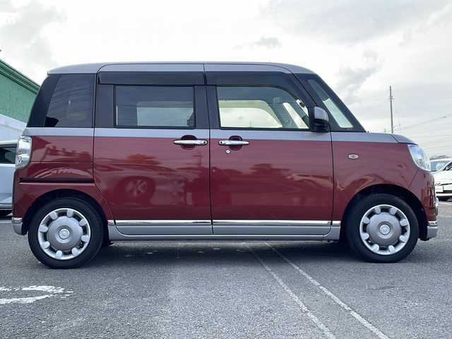 ダイハツ ムーヴ キャンバス G メイクアップ リミテッド　SAⅢ 徳島県 2018(平30)年 3.8万km スムースグレーマイカメタリック/ファイアークォーツレッドメタリック 2トーン 社外ナビ　CN-RE05WD/全方位カメラ/両側パワースライドドア/ETC/社外フロアマット/LEDヘッドライト/プッシュスタート/横滑り防止装置/盗難防止装置/オートライト/オートハイビーム/衝突軽減システム/ドアバイザー/電動格納ミラー/フォグランプ