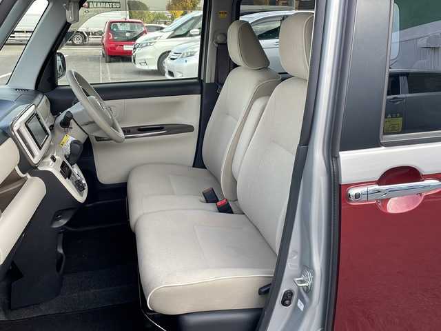 ダイハツ ムーヴ キャンバス G メイクアップ リミテッド　SAⅢ 徳島県 2018(平30)年 3.8万km スムースグレーマイカメタリック/ファイアークォーツレッドメタリック 2トーン 社外ナビ　CN-RE05WD/全方位カメラ/両側パワースライドドア/ETC/社外フロアマット/LEDヘッドライト/プッシュスタート/横滑り防止装置/盗難防止装置/オートライト/オートハイビーム/衝突軽減システム/ドアバイザー/電動格納ミラー/フォグランプ