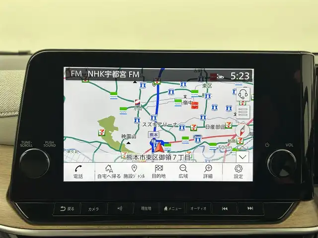 日産 オーラ G レザーエディション 熊本県 2022(令4)年 2.6万km ミッドナイトブラック/サンライズカッパー 純正ナビ/（フルセグTV/Bluetooth/USB/AppleCarPlay/HDMI）/BOSEサウンド/プロパイロット/全方位カメラ/ビルトインETC2.0/前席シートヒーター/ステアリングヒーター/純正前方ドライブレコーダー/前後クリアランスソナー/置くだけ充電/デジタルインナーミラー/衝突軽減ブレーキ/レーンキープアシスト/横滑り防止/ブラインドスポットモニター/純正フロアマット/純正17インチAW/オートライト/オートマチックハイビーム/LEDヘッドライト/フォグランプ/保証書