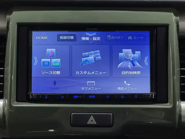 スズキ ハスラー G 三重県 2019(令1)年 1.7万km クールカーキPM マイルドハイブリッド/FF/インパネCVT/ケンウッド 7インチ『彩速ナビ』 MDV-D407BT/（FM/AM/iPod/USB/SD/CD/DVD/TV/Bluetooth/SMART USEN）/安全/・デュアルカメラブレーキサポート/・誤発進抑制機能/・車線逸脱警報機能/・ふらつき警報機能/・ヒルホールドコントロール（坂道発進アシスト）/・エマージェンシーストップシグナル/・トラクションコントロールシステム/・ESP（R）/装備/・シートヒーター（D/N）/・オートエアコン/・電動格納ドアミラー/・純正15インチスチールホイール/・プッシュスタート/・スマートキーx1/など