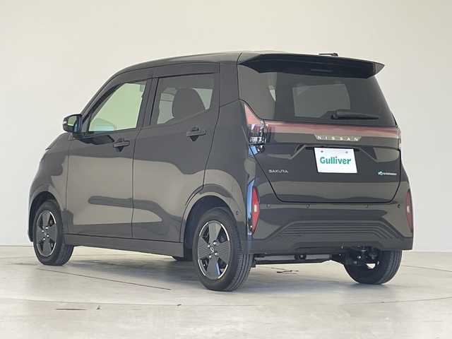 日産 サクラ X 愛知県 2024(令6)年 0.2万km ブラック エマージェンシーブレーキ/純正9型ディズプレイオーディオ　ナビ機能なし/バックカメラ/コーナーセンサー/純正アルミホイール/LEDヘッドライト/オートライト/ETC/衝突軽減システム/Bluetooth/ステアリングスイッチ/スマートキー/プッシュスタート