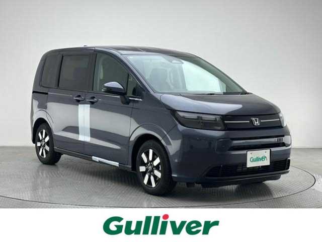 ホンダ フリード ハイブリット e:HEV AIR EX 兵庫県 2025(令7)年 0.1千km メテオロイドグレーメタリック e:HEV エアー　6人/登録済み未使用車　/9インチナビ　LXM-242ZFNI(207680円)/純正メモリナビ（フルセグ、Bluetooth、カープレイ）/コーナーセンサー/BSM/ブレーキホールド/電子パーキング/バックカメラ/クルーズコントロール/両側パワースライドドア/シートヒーター（D＋N席）/ハーフレザーシート/純正15インチアルミホイール/オートライト/ＬＥＤヘッドライト/スペアキー×１