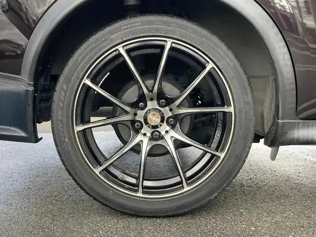 日産 ジューク 15RX パーソナライズパック 静岡県 2013(平25)年 6万km ナイトベールパープル 純正SDナビ(MC313D-W)/　AM FM CD DVD Bluetooth USB AUX/HIDオートヘッドランプ/革巻きステアリング/スマートキー2本/プッシュスタート/社外18インチアルミホイール/アイドリングストップ/純正フロアマット/レザー調シートカバー/フルセグTV/ビルトインETC/前後方ドライブレコーダー/社外エアロ(フロント/リアアンダー)