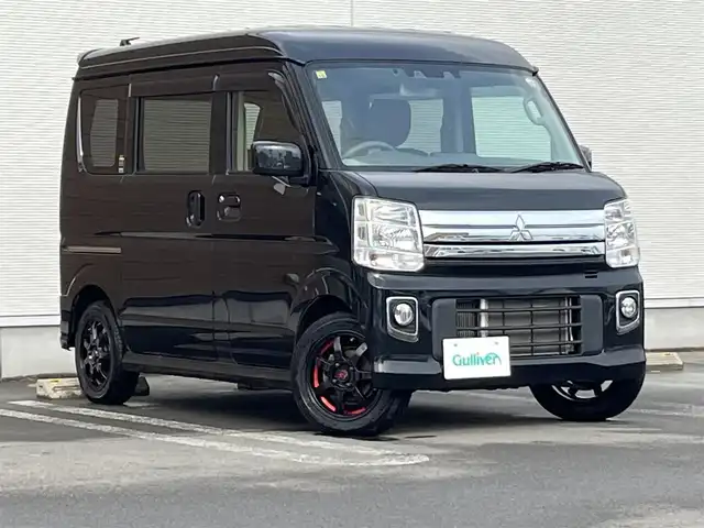 三菱 タウンボックス G 秋田県 2020(令2)年 5.1万km ブルーイッシュブラックパール ワンオーナー /4WD/IC付ターボ/社外SDナビ/　(フルセグTV/DVD/Bt)/デュアルカメラブレーキ/クリアランスソナー/先行車発進お知らせ/ふらつき警報/誤発進抑制機能/車線逸脱警報/横滑り防止装置/盗難防止装置/左後パワースライドドア/オートマチックハイビーム/オートライト/HIDヘッドライト・フォグランプ/純正フロアマット/純正ドアバイザー/D席シートヒーター/ミラーヒーター/リアヒーター/ETC/社外14インチアルミホイール/クラッツィオ/キルティング/　(茶革調シートカバー)/室内キャリア/ステアリングスイッチ/プッシュスタート・スマートキー/スペアキー/リア5面プライバシーガラス/保証書/取扱説明書