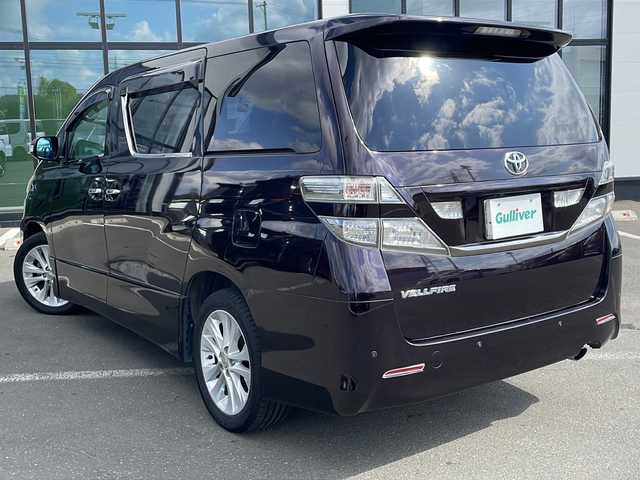 トヨタ ヴェルファイア 2．4Z 宮城県 2011(平23)年 15.6万km ボルドーマイカメタリック ・4WD/・社外SDナビ/(CD/DVD.BT.USB.SD.iPod)/・バックカメラ/・純正フリップダウンモニター/(V9T-R59C)/・両側パワースライドドア/・社外エンジンスターター/・ETC/・寒冷地仕様/・フロントワイパーデアイサー/・MTモード付AT/・コーナーセンサー/・横滑り防止/・HIDヘッドライト/・フォグライト/・オートライト/・カーテンエアーバック