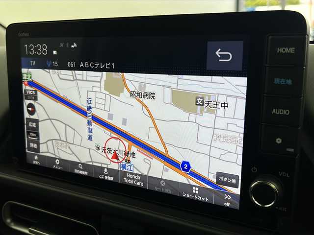 ホンダ フリード ハイブリット e:HEV クロスター 大阪府 2025(令7)年 0.1千km メテオロイドグレーメタリック 登録済未使用車/純正9インチSDナビ/【BT/フルセグTV/USB/AppleCarPlay/AndroidAuto]/バックカメラ/パワースライドドア　左/衝突被害軽減システム/ブラインドスポットモニター/コーナーセンサー前後/クルーズコントロール追従/オートライト/ハーフレザーシート　/シートヒータ　D+N席/スペアキー