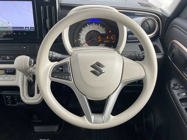 スズキ ワゴンＲ スマイル HYBRID X 道東・釧路十勝 2024(令6)年 1.1万km インディゴブルーメタリック ・メーカーナビ/　（AM　FM　CD　DVD　TV　BT　Applecarplay　Androidauto）/・アラウンドビューモニター/・両側パワースライドドア/・衝突軽減システム/・横滑り防止装置/・レーンキープアシスト/・アイドリングストップ/・スマートキー2本/・プッシュスタート/・LEDライト/・フロントフォグ/・USB充電ポート/・ドアバイザー/・電格ミラー/・コーナーセンサー前後