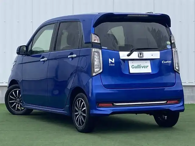 ホンダ Ｎ ＷＧＮ カスタム G SSパッケージ 香川県 2017(平29)年 9.2万km ブリリアントスポーティブルーメタリック2トーン 登録時走行距離：91489km/ディーラー純正ナビ/　CD DVD BT フルセグTV/バックカメラ/シティブレーキアシスト/クルーズコントロール/HIDヘッドライト/オートライト/フォグランプ/ドライブレコーダー/ビルトインETC/ハーフレザーシート/プッシュスタート/スマートキー/ステアリングスイッチ