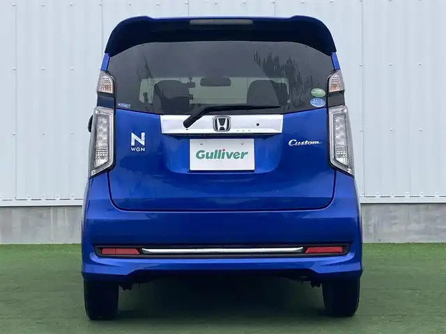 ホンダ Ｎ ＷＧＮ カスタム G SSパッケージ 香川県 2017(平29)年 9.2万km ブリリアントスポーティブルーメタリック2トーン 登録時走行距離：91489km/ディーラー純正ナビ/　CD DVD BT フルセグTV/バックカメラ/シティブレーキアシスト/クルーズコントロール/HIDヘッドライト/オートライト/フォグランプ/ドライブレコーダー/ビルトインETC/ハーフレザーシート/プッシュスタート/スマートキー/ステアリングスイッチ