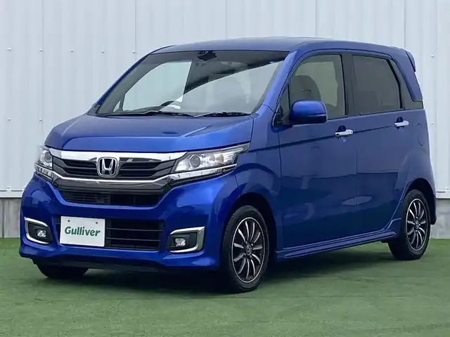 ホンダ Ｎ ＷＧＮ カスタム G SSパッケージ 香川県 2017(平29)年 9.2万km ブリリアントスポーティブルーメタリック2トーン 登録時走行距離：91489km/ディーラー純正ナビ/　CD DVD BT フルセグTV/バックカメラ/シティブレーキアシスト/クルーズコントロール/HIDヘッドライト/オートライト/フォグランプ/ドライブレコーダー/ビルトインETC/ハーフレザーシート/プッシュスタート/スマートキー/ステアリングスイッチ