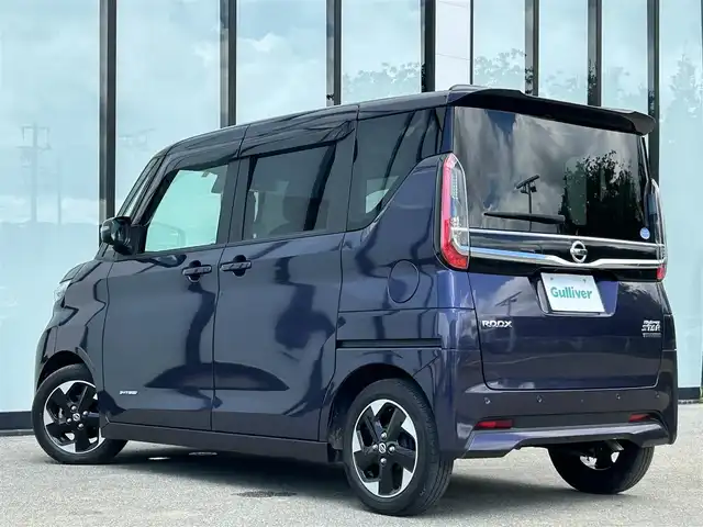 日産 ルークス ハイウェイスター X 大阪府 2021(令3)年 2.9万km アメジストパープル ETC /社外ナビ/フルセグTV /ミュージックプレーヤー/インテリジェントアラウンドビューモニター　/ディスプレイオーディオ　/純正マット　/LEDライト　/ベンチシート　/Bluetooth /スマートキー　/アイドリングストップ/両側パワースライドドア/プッシュスタート