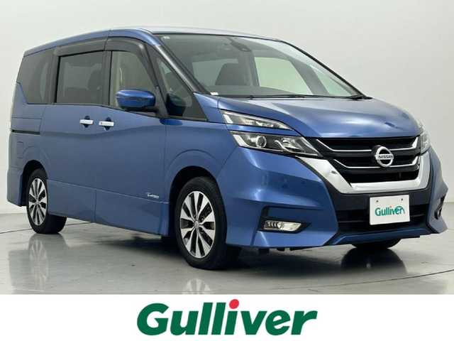 日産 セレナ ハイウェイスター Vセレクション 熊本県 2017(平29)年 4.7万km シャイニングブルー セーフティパックB/純正SDナビ（MM517D-L）/・Bluetoothオーディオ/USBオーディオ/・Apple CarPlay/AndroidAuto/・フルセグTV/DVD/Blu-ray/iPod/アラウンドビューモニター/後席フリップダウンモニター/・11インチディスプレイ/両側パワースライドドア/プロパイロット/インテリジェントルームミラー/電動パーキングブレーキ/オートブレーキホールド/インテリジェントLI/ETC/純正ドライブレコーダー（前方）/取扱説明書/保証書/スペアキー1本