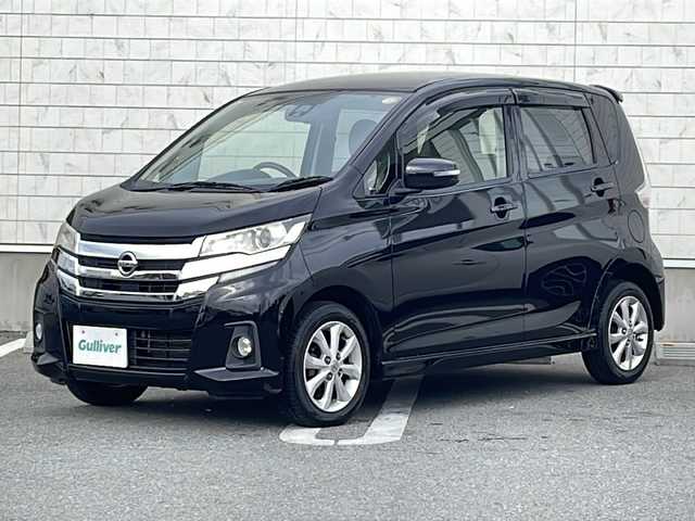 日産 デイズ ハイウェイスターX 山形県 2016(平28)年 11万km ブラック エマージェンシーブレーキ/社外ナビ/アラウンドビュー/オートハイビーム/プッシュスタート